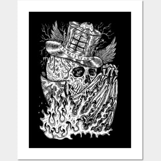Mystic Skull (4) Hand Drawn Original Artwork. Posters and Art